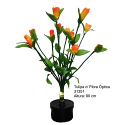 TULIPA C/ FIBRA DE LUZ 80CM...