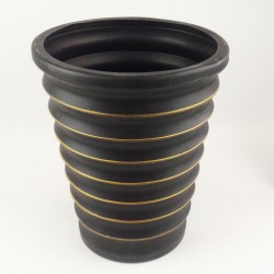 VASO PLASTICO PRETO MED -...