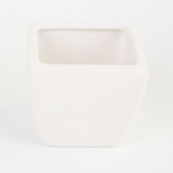 VASO PORCELANA QUADRADO MED BRANCO 291-134 - Ref. 229W