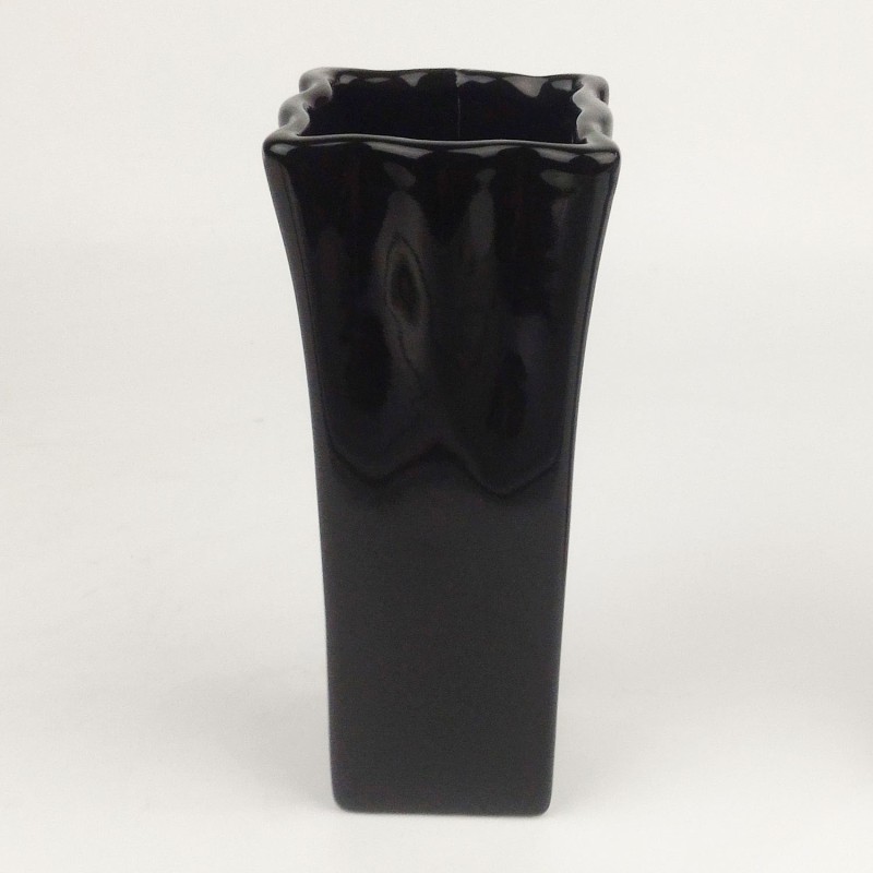 VASO PORCELANA QUAD BOCA LARGA PRETO - Ref. 3218B