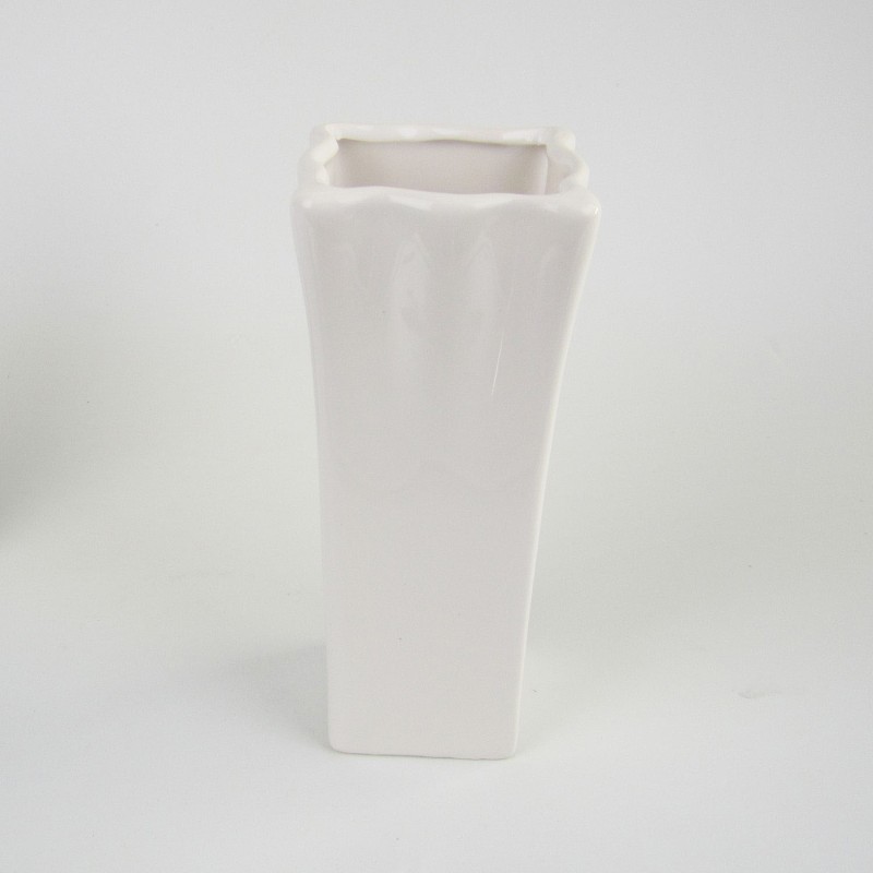 VASO PORCELANA QUAD BOCA LARGA BRANCO - Ref. 3218W