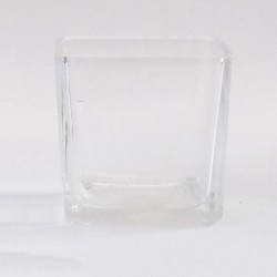 VASO VIDRO CUBO 8X8 - Ref....