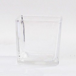 VASO VIDRO CUBO 8X8 - Ref. 8X8FG