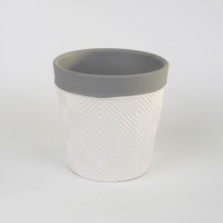 VASO PORC. RED. RETO MED C/ ESTAMPA GEOMETRICO - Ref. 6029-2