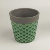 VASO PORC. RED. RETO MED C/ ESTAMPA COLMEIA - Ref. 6028-2