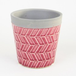 VASO PORC. RED. RETO MED C/ ESTAMPA SETA - Ref. 6027-2