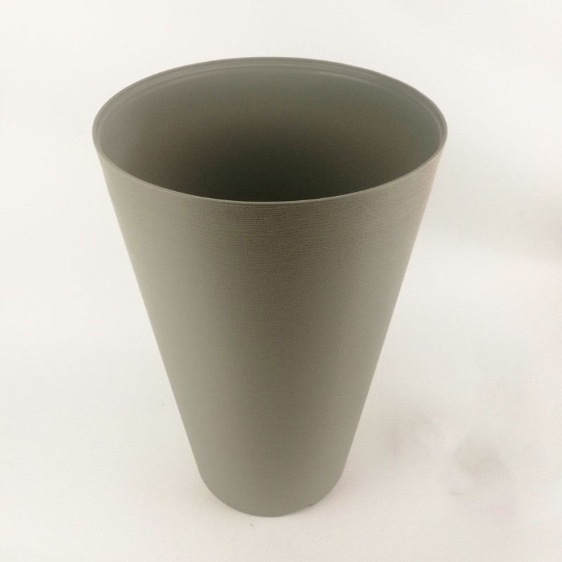 VASO PLAST CHAO COLUNA RED. CINZA - Ref. 9255-2