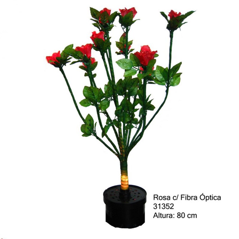 ROSA C/ FIBRA DE LUZ 80CM - Ref. 31352