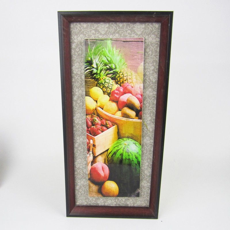 QUADRO FRUTA MADEIRA EM PE - Ref. P-FKB10