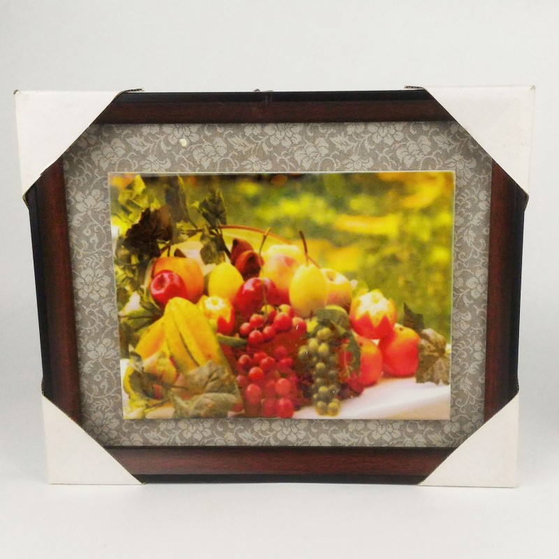 QUADRO FRUTA MADEIRA DEITADO - Ref. P-MKB10